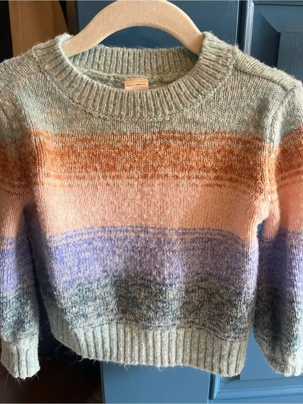 OshKosh B'gosh Pastel Rainbow Knit Sweater - Blue, Peach, Pink, Lavender